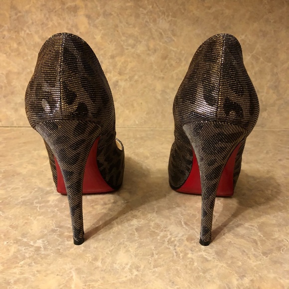 Christian Louboutin Prive Lame Heels - Picture 7 of 8